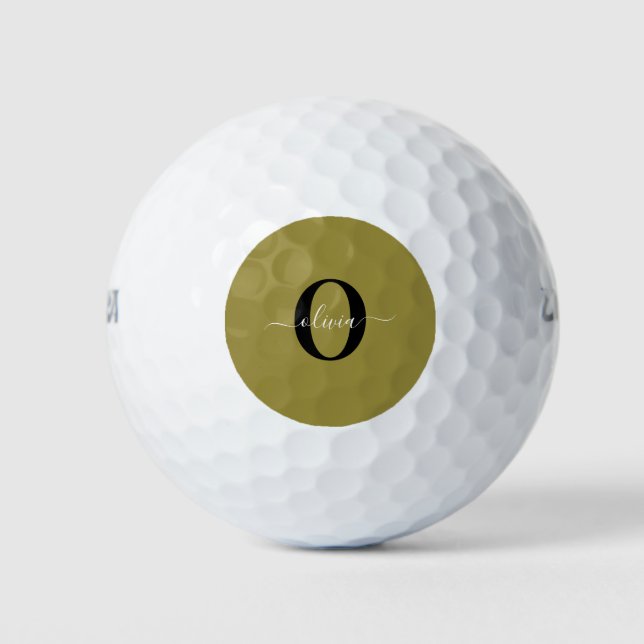 Personalisierter Name für Monogramm-Skriptname Sch Golfball (Vorderseite)