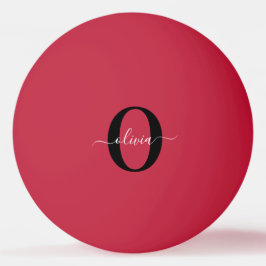 Personalisierter Name für Monogramm Skriptname Sch Tischtennisball