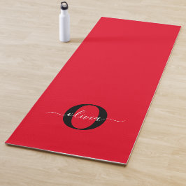 Personalisierter Name für Monogramm Skriptname Sch Yogamatte