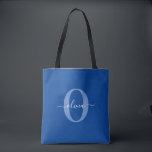 Personalisierter Name für Monogramm Tasche<br><div class="desc">Dieses elegante Monogramm und das stilvolle Script-Namensdesign können als Geschenk für Geburtstag, Hochzeit, Brautparty, Jubiläum, Muttertag oder jeden Anlass gegeben werden. Es kann mit dem Namen und dem Namen der Person personalisiert werden. Sie können den Schriftart, die Farbe des Schriftartes, die Größe des Schriftartes und die Hintergrundfarbe mit dem Design-Tool...</div>