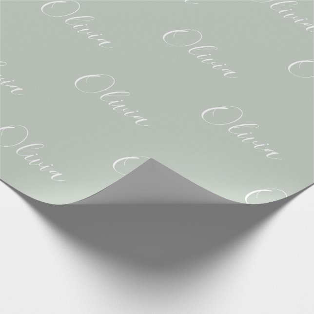Personalisierter Name für Pastellschrift auf moder Geschenkpapier (Ecke)