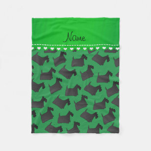 Personalisierter Name für Schottenhunde Fleecedecke