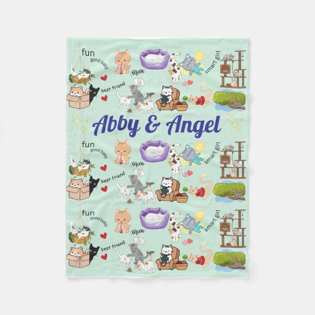 Personalisierter Name für Sie oder Ihr Kind Fleecedecke (Vorderseite)