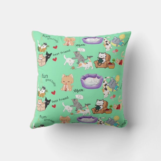 Personalisierter Name für Sie oder Ihren Child Thr Kissen (Rückseite)