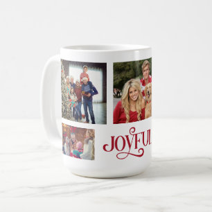 Personalisierter Name für vier Fotos Kaffeetasse