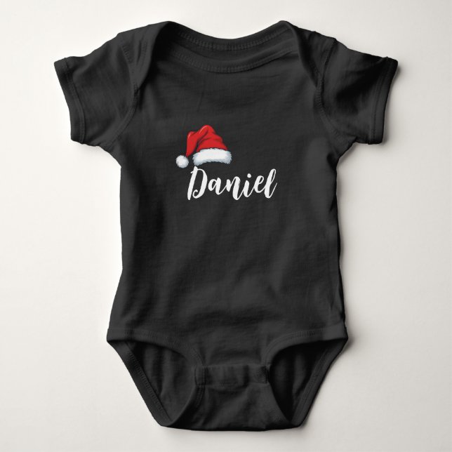 Personalisierter Name für Weihnachten Baby Strampler (Vorderseite)