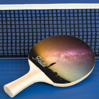 Personalisierter Name Galaxy Nachthimmel Sterne We Tischtennis Schläger