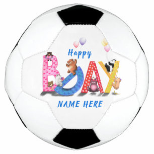 Personalisierter Name Geburtstag Fußball Ball Part