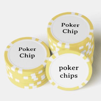 Personalisierter Name Gelber Pokerchip Pokerchips