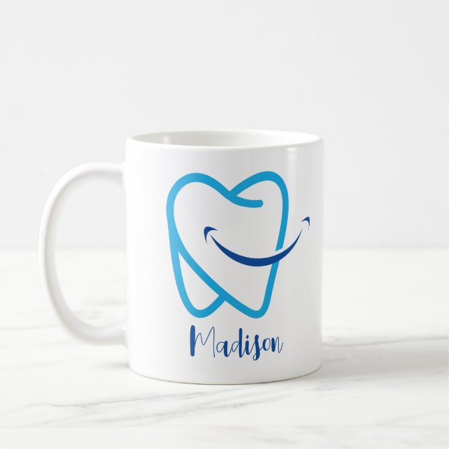 Personalisierter Name Geschenk für den Arzt Kaffeetasse (Links)