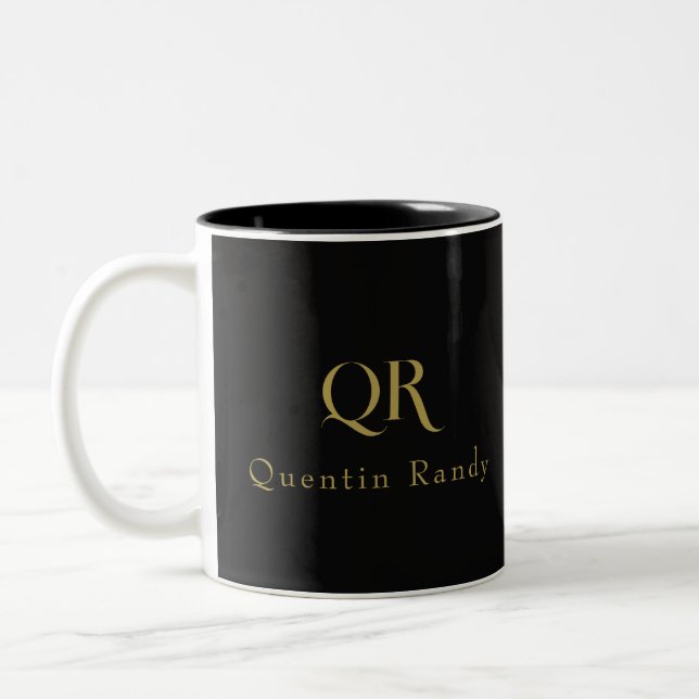 personalisierter Name Geschenkidee für Ihre Liebha Zweifarbige Tasse (Links)