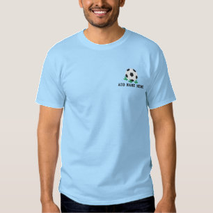 Personalisierter Name gestickter Fußball T - Shir Besticktes T-Shirt