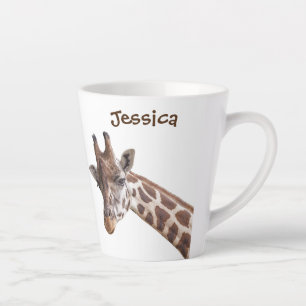 Personalisierter Name Giraffe Milchtasse