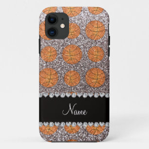Personalisierter Name Glitzer Basketball Case-Mate iPhone Hülle