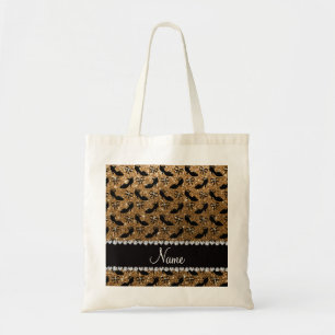 Personalisierter Name Gold Glitzer extravagante Sc Tragetasche