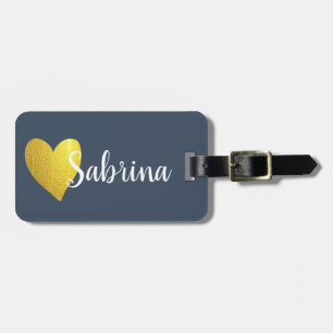 Personalisierter Name Gold Glitzer Heavy Gepäckanhänger