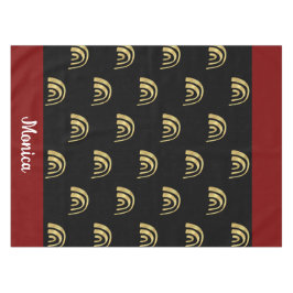 Personalisierter Name Gold Regenbogen und Schwarz Tischdecke