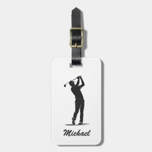 Personalisierter Name Golf Player Golfer Golfspiel Gepäckanhänger