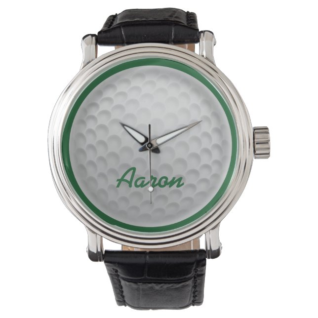 Personalisierter Name Golf Watch Geschenk Armbanduhr (Vorderseite)