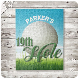 Personalisierter NAME Golfer Golf Pro Ball 19. Loc