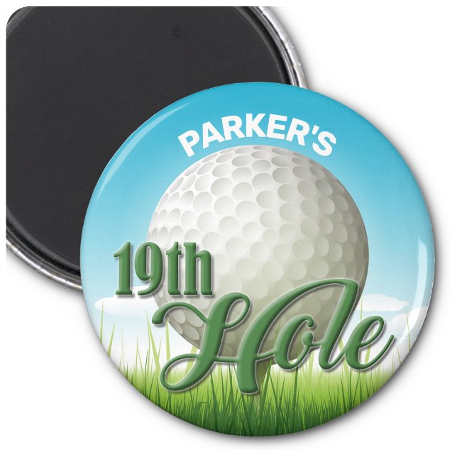 Personalisierter NAME Golfer Golf Pro Ball 19. Loc Magnet (Von Creator hochgeladen)