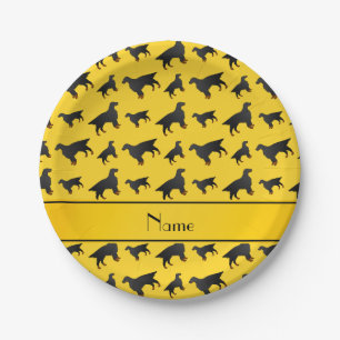 Personalisierter Name: Gordon Setter hunde Pappteller