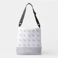 Personalisierter Name Graukaninchen-Babytasche