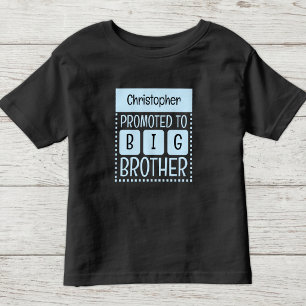 Personalisierter Name großer Bruder blau Kleinkind T-shirt
