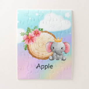 Personalisierter Name Großes Elephant-Puzzle