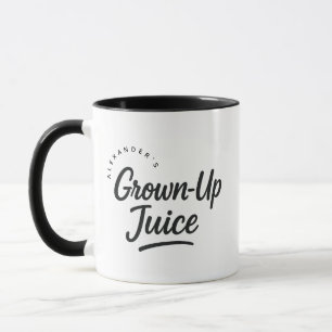 Personalisierter Name Grown-Up Juice Geschenk Kaff Tasse