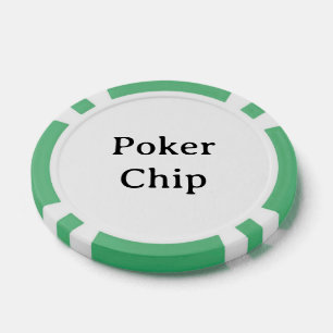 Personalisierter Name Grüner Pokerchip Pokerchips