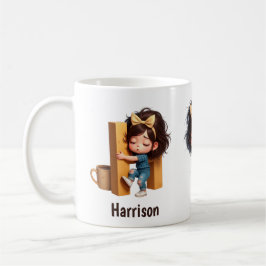 Personalisierter Name & H Verschlafener Morgen Kar Kaffeetasse