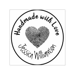 Personalisierter Name Handmade mit Liebe Herz Permastempel
