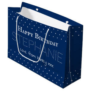 Personalisierter Name Happy Birthday Anpassbar Große Geschenktüte