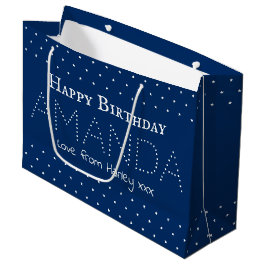 Personalisierter Name Happy Birthday Customizable  Große Geschenktüte
