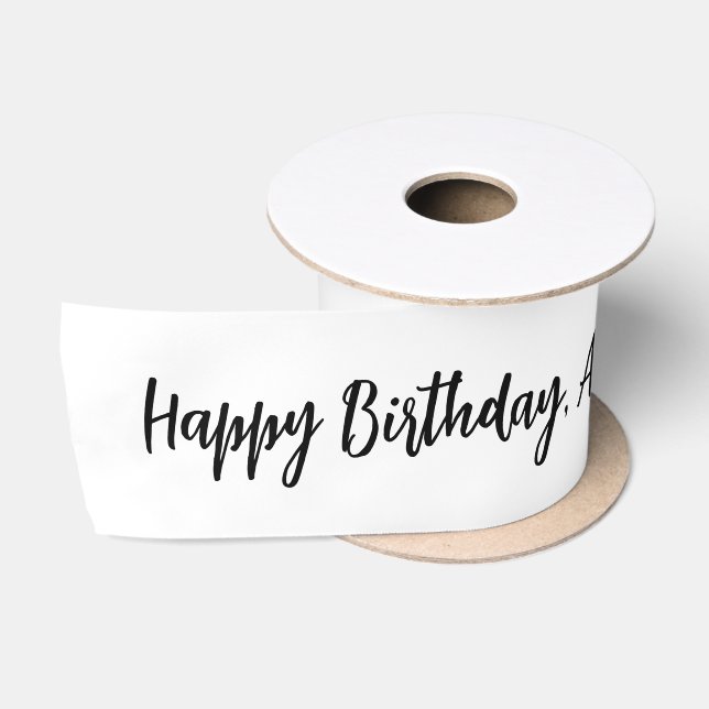 Personalisierter Name Happy Birthday Satinband (Spule)