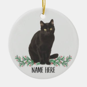 Personalisierter Name Havana Cat Black Gifts 2022  Keramik Ornament