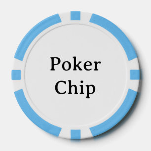 Personalisierter Name Hellblaue Poker-Chip Pokerchips