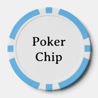 Personalisierter Name Hellblaue Poker-Chip Pokerchips