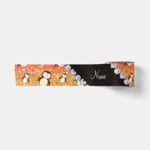 Personalisierter Name heller Regenbogen-Glitzer-Pi Satinband