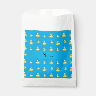 Personalisierter Name Himmelblau Gummiente Muster Geschenktütchen