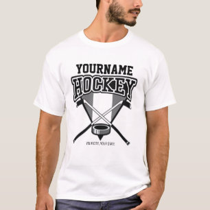 Personalisierter NAME Hockey-Spieler Stock Puck Te T-Shirt