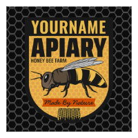 Personalisierter NAME Honey Bee Apiary Beehives Fa