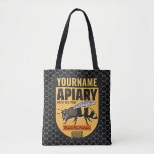 Personalisierter NAME Honey Bee Apiary Beehives Fa Tasche