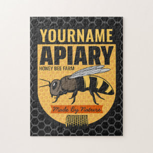 Personalisierter NAME Honigbiene Apiary Bienenstöc