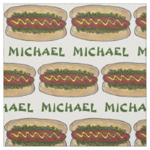 Personalisierter Name Hot Dog Mustard Relish Picni