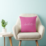 Personalisierter Name Hot Pink Elegantes Script Vi Kissen<br><div class="desc">Fügen Sie Ihrer Wohngestaltung eine kühne und stilvolle Touch mit diesem personalisierten, rosafarbenen Kissen mit elegantem Skriptnamen-Design hinzu. Dieses gemütliche und schicke Kissen eignet sich perfekt für Schlafzimmer, Wohnzimmer oder Schlafzimmer und eignet sich hervorragend für Teenager, Bräute oder alle, die lebhafte Farben und individuelle Zuhause-Akzente Lieben. Mit diesem modernen und...</div>