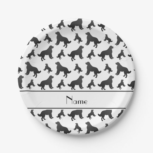 Personalisierter Name - Hunde Pappteller (Vorderseite)