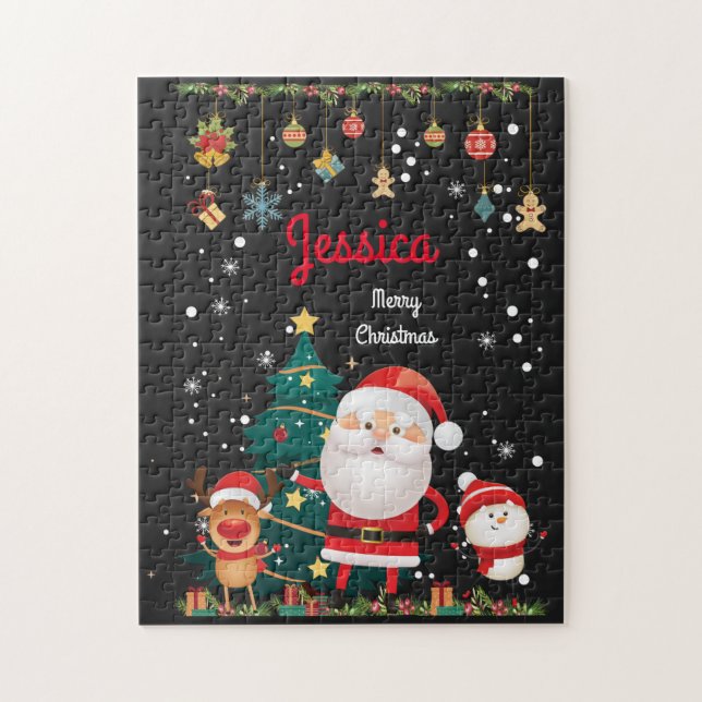 Personalisierter Name Ihres Kindes, Weihnachten (Vertikal)