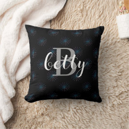 Personalisierter Name & Initialer Sternenexplosion Kissen